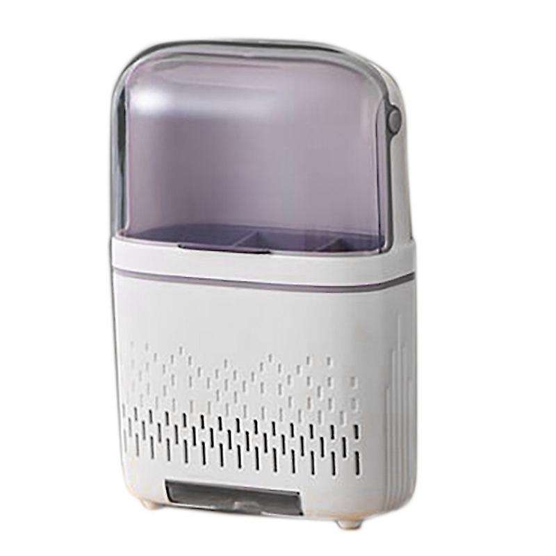 Multifunctional Dustproof Tableware Rack Knife Holder(white)