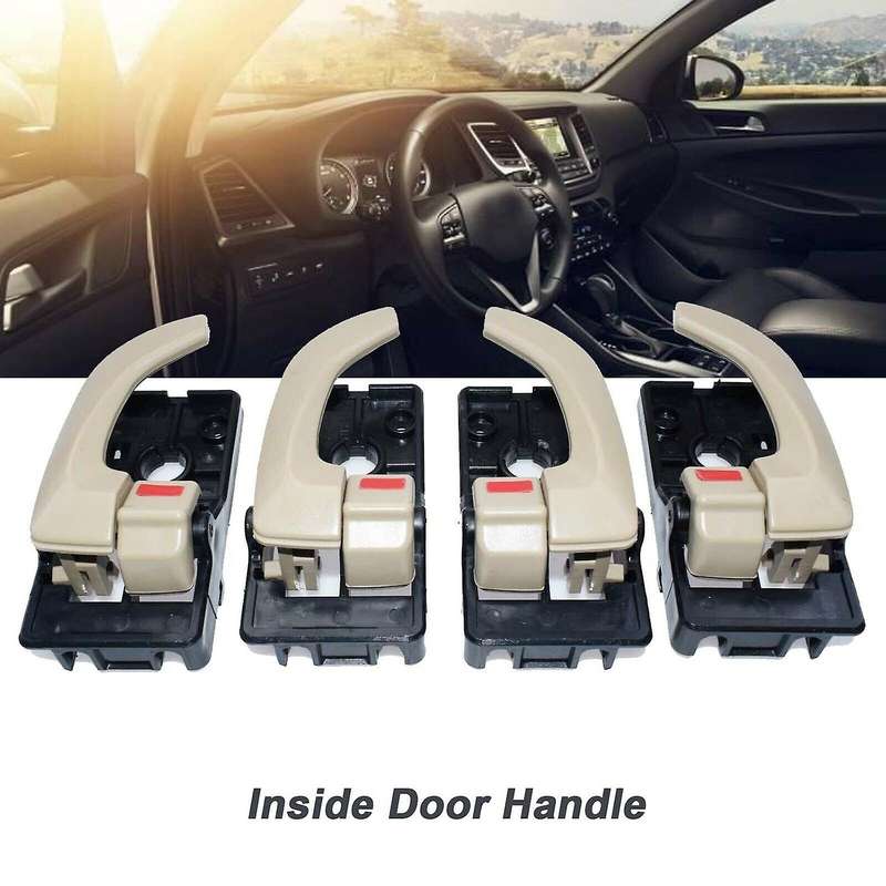 4pcs Car Interior Door Handle for Hyundai Tucson 2005-2009 Beige