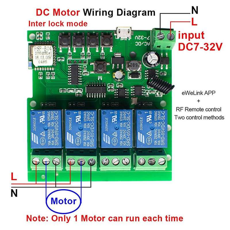4ch Smart Relay Module Ewelink Light Switch Dc7-32v Wifi Rf