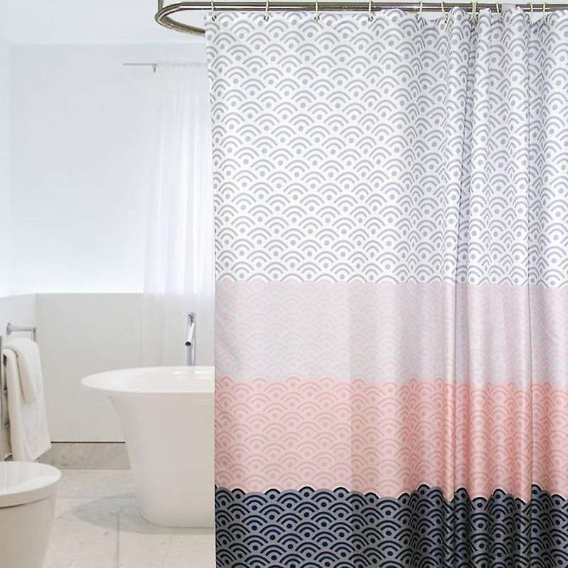 200 X 200cm Nordic Home Bathroom Shower Curtain Waterproof 12 Hooks
