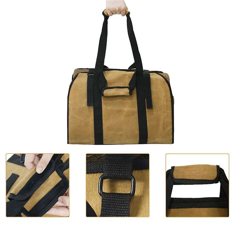 Firewood Storage Bag Outdoor Camping Wood Log Carrier Match Bag