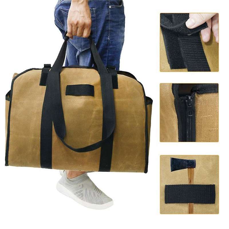 Firewood Storage Bag Outdoor Camping Wood Log Carrier Match Bag