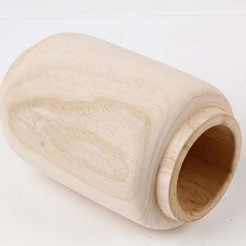 Wooden Vase Table Wood Ware Flower Bottle Ornament Home Decoration
