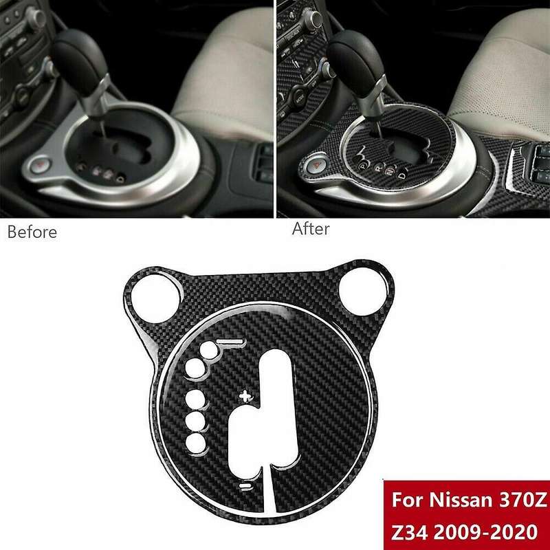 2pcs Interior Gear Shift Box Panel Decoration Frame Trim Cover