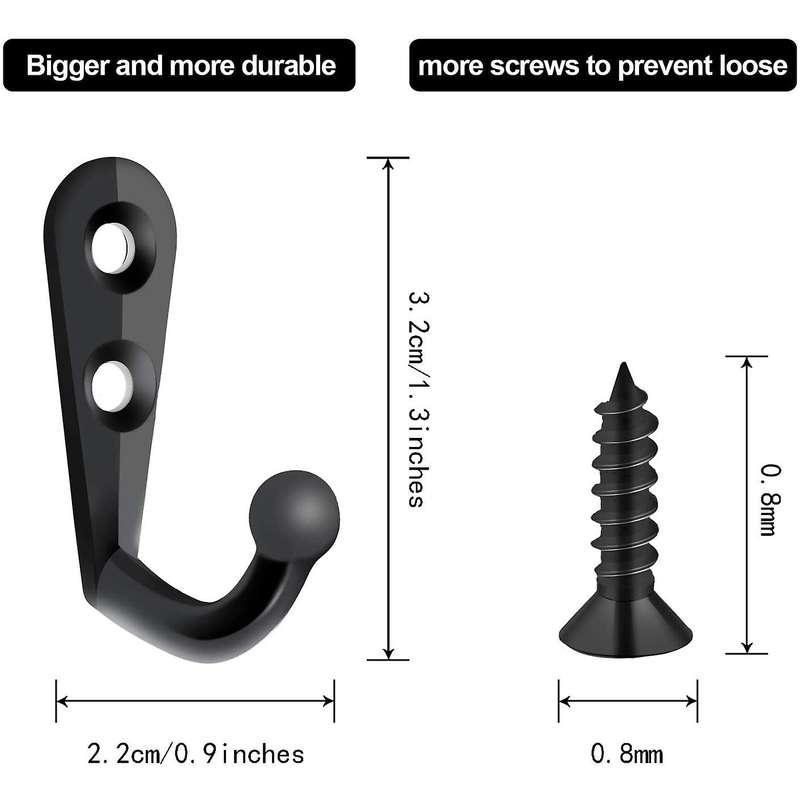 100pcs Single Hook and 210pcs Screws for Hanging Key Hook