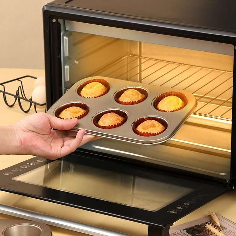 Used Cupcake Bread Cake Reference Pans Baking Tools-gold