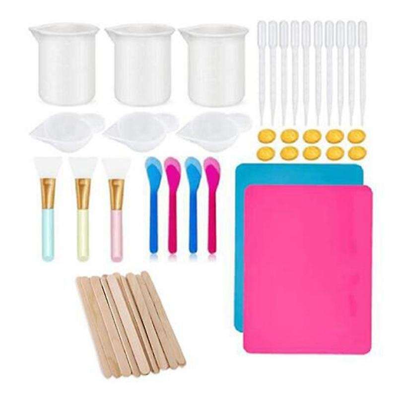 55pcs Resin Tool Kit,silicone Cups,mixing Spoon for Resin Cast Making