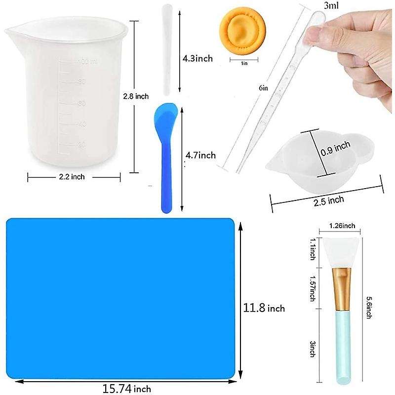 55pcs Resin Tool Kit,silicone Cups,mixing Spoon for Resin Cast Making