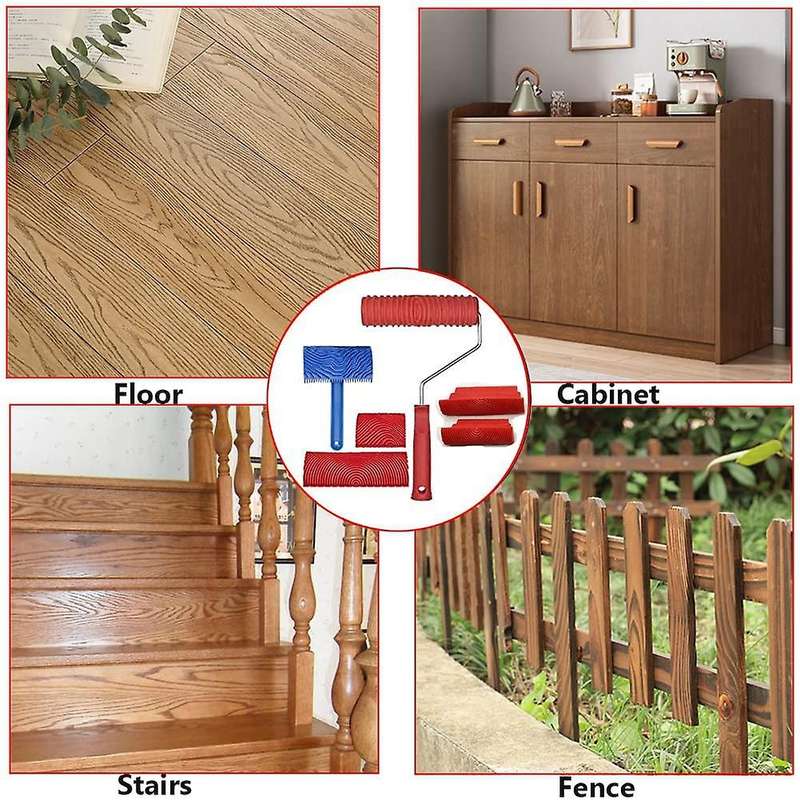 Wood Grain Tool Set, 6pcs 7 Inch Graining Painting Tool Wood Texture