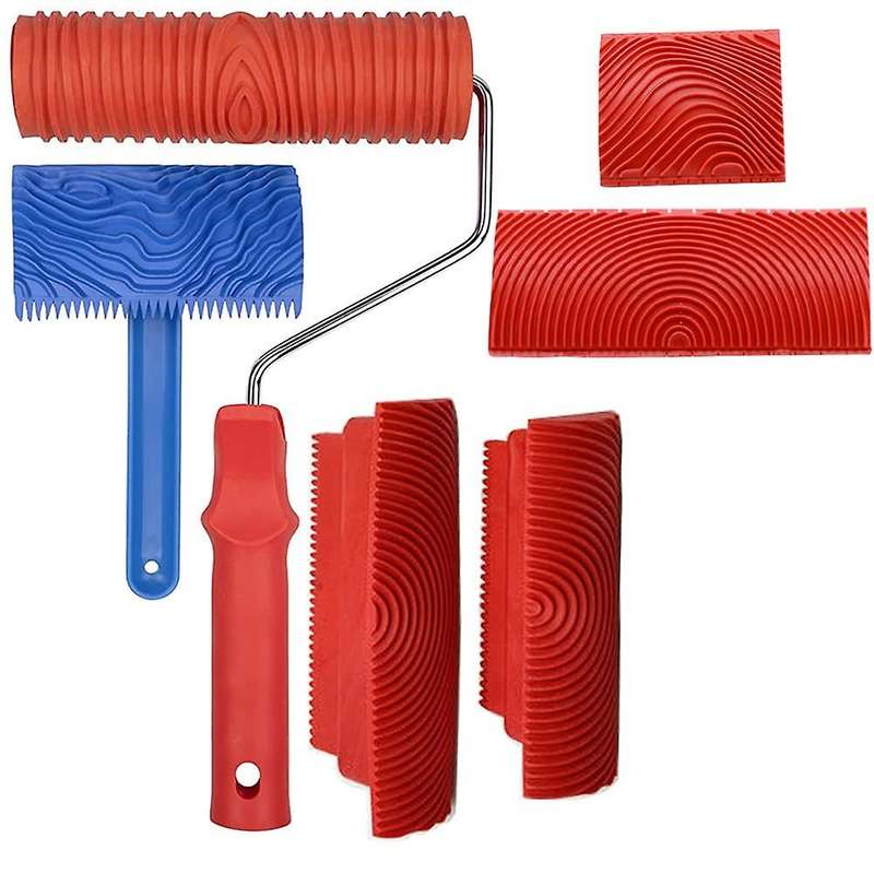 Wood Grain Tool Set, 6pcs 7 Inch Graining Painting Tool Wood Texture