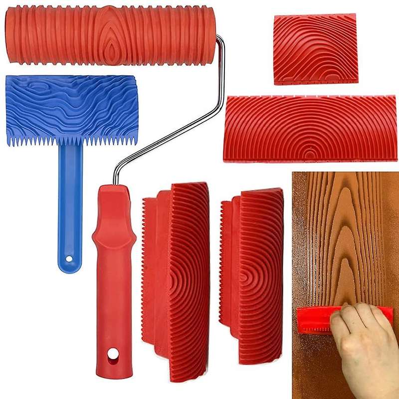 Wood Grain Tool Set, 6pcs 7 Inch Graining Painting Tool Wood Texture