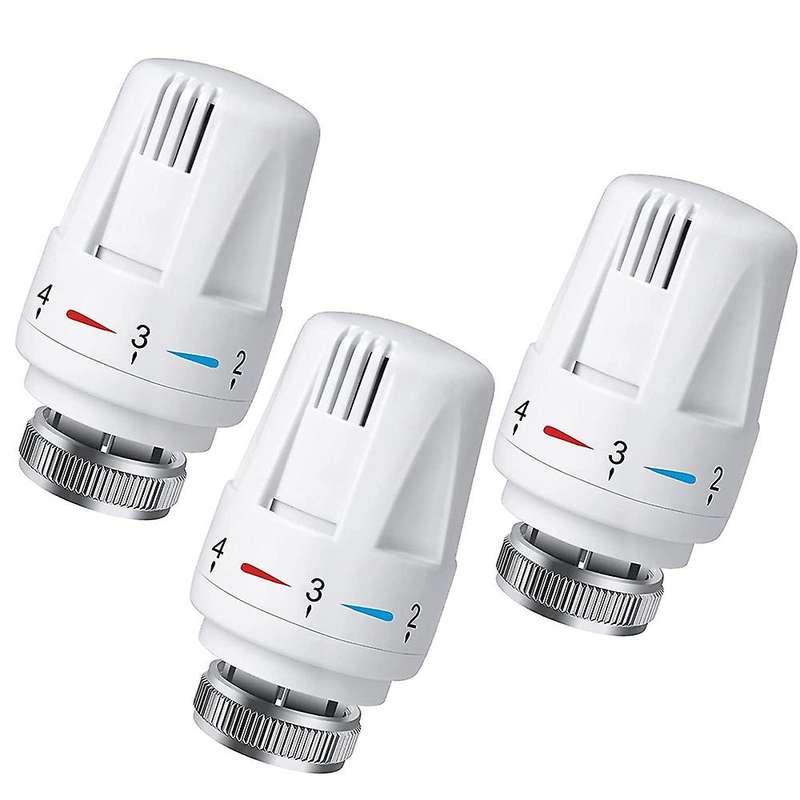 3pcs Thermostatic Radiator Valve M30 X 1.5 Thermostatic Valve Head