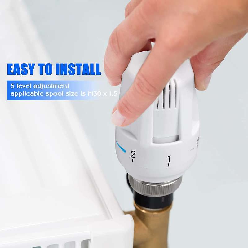 3pcs Thermostatic Radiator Valve M30 X 1.5 Thermostatic Valve Head