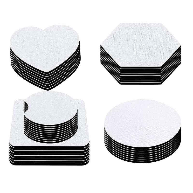 42 Pcs Sublimation Blanks Cup Coasters Sublimation Car Coasters