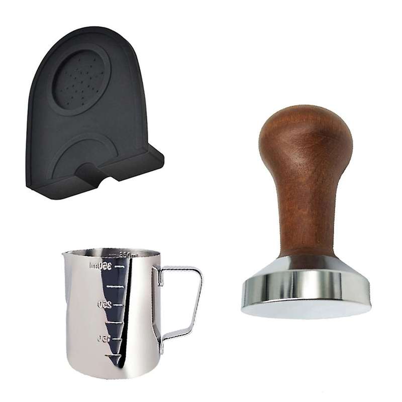 Espresso 51mm Coffee Tamper Mat with 350ml Milk Jug Barista Set