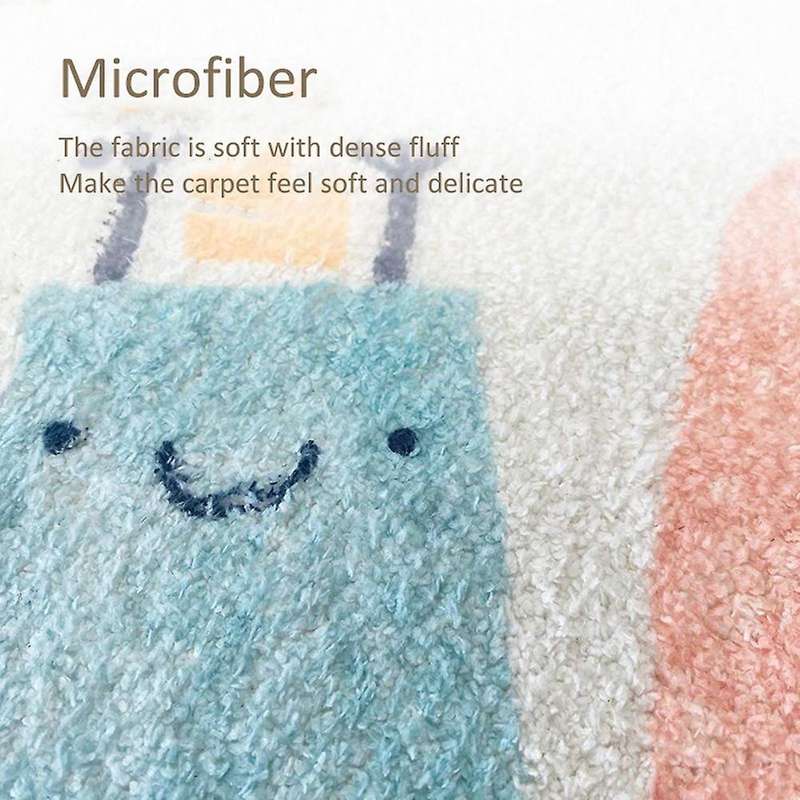Fluffy Soft Bedroom Carpet Cute Children's Mat Long Room Mats ,1