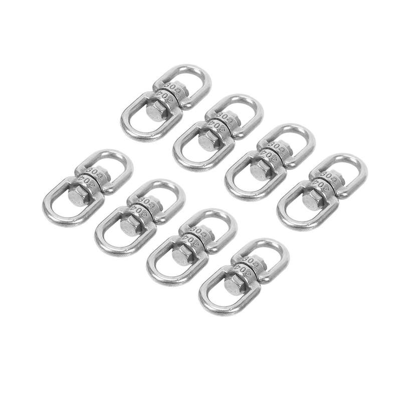 8pcs Stainless Steel Hanging Basket Plant Hanger Swivel Hook(m4)