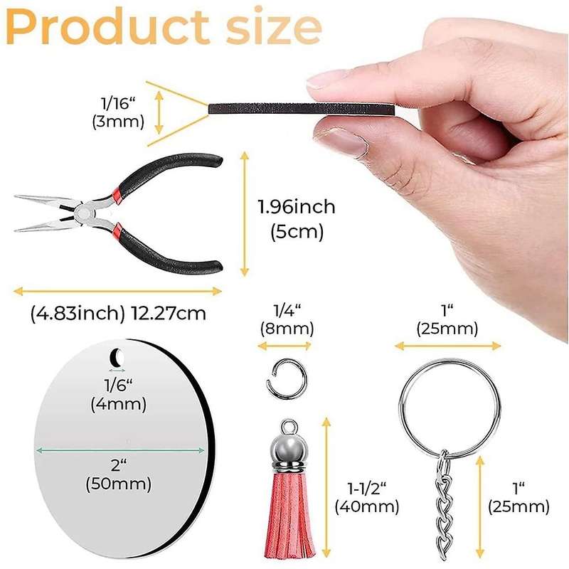 151pc Sublimation Keychain Blanks- Diy Keychains for Crafts - Coated