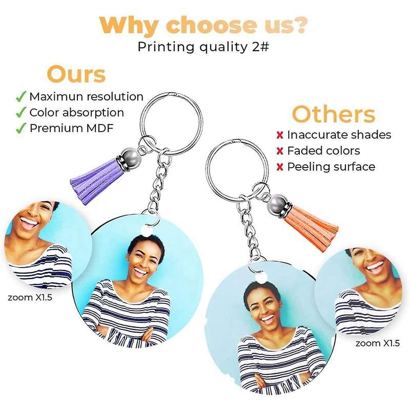 151pc Sublimation Keychain Blanks- Diy Keychains for Crafts - Coated