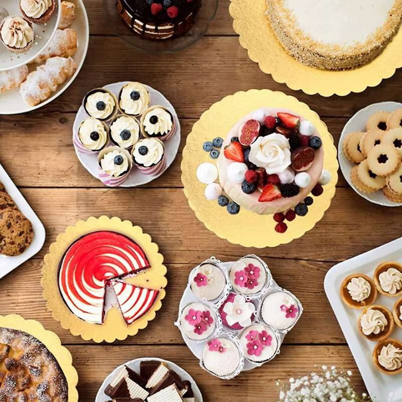 10pcs Cake Boards 8 Inch Gold and Silver Cakeboard 3mm Thickness