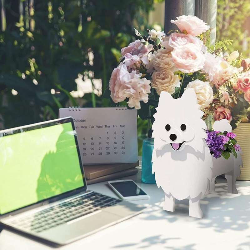 Cartoon Animals Cute Dog Shape Pot Garden Decor Succulent (c)