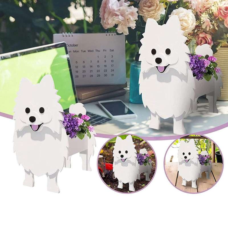 Cartoon Animals Cute Dog Shape Pot Garden Decor Succulent (c)