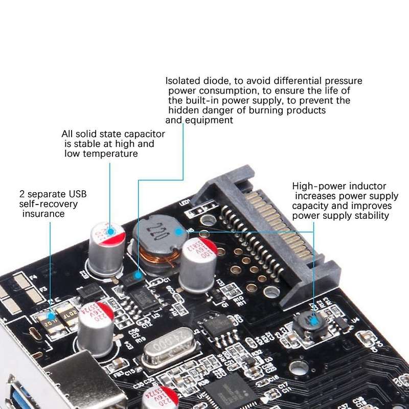 Pcie to 2-port Usb 3 0 Adapter Card Usb3 0 Expansion Card D720202