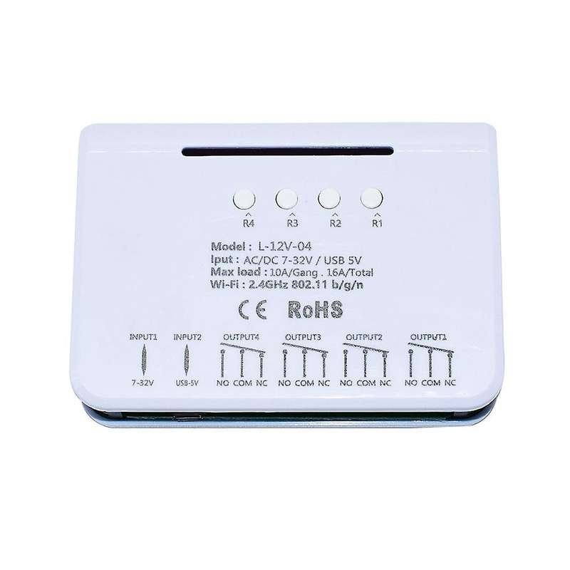 For Ewelink Relay 4ch Smart Home Switch Module Wifi 7v-32v 16a