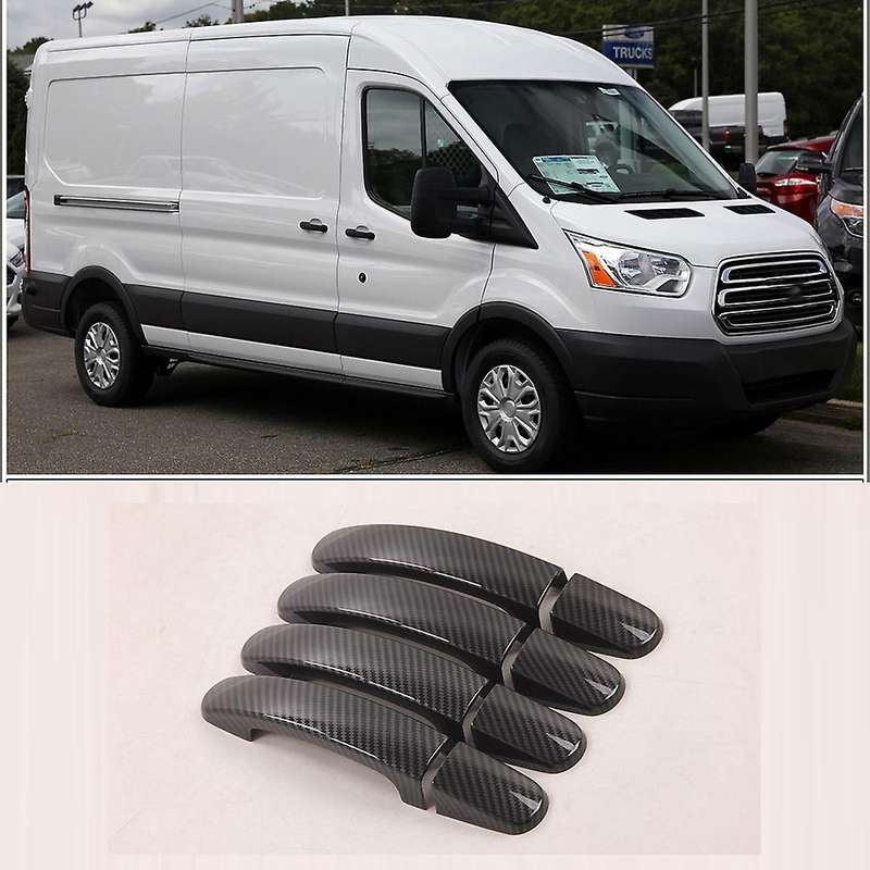 Car Carbon Fiber Door Handles Cover Protection for Ford Transit 2017