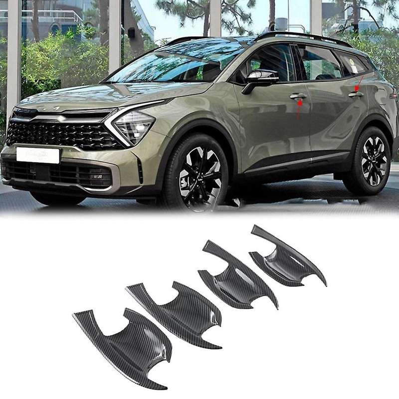 For Kia Sportage Nq5 2021 2022 Carbon Fiber Door Handle Bowl Cover
