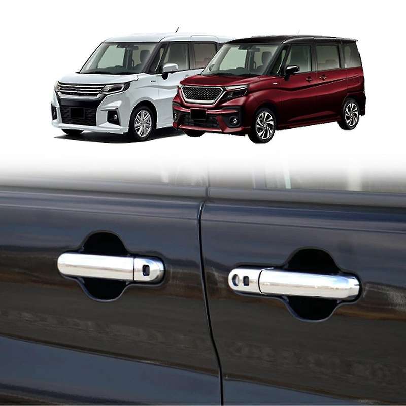 For Suzuki Solio Bandit 21-22 Chrome Door Handle Cover Trim Sticker,b