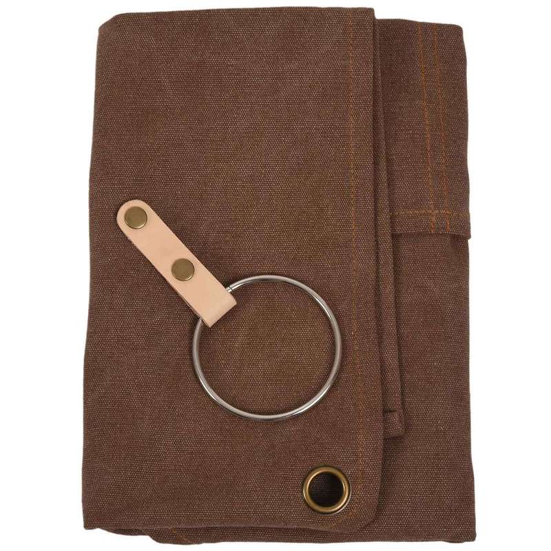 Brown Canvas Apron Bib Leather Chef Kitchen Apron