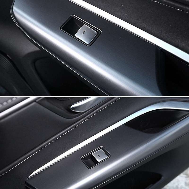 For Toyota Harrier Venza Car Window Lift Switch Button Sticker,silver