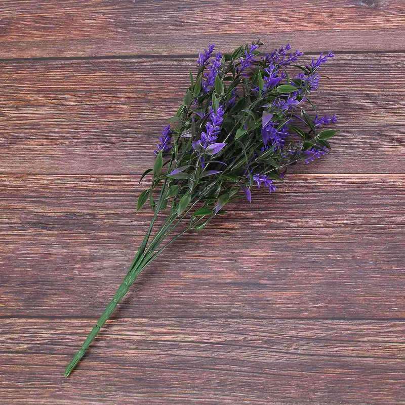 Artificial Lavender Flowers Plants 18 Pieces,uv Resistant(purple)
