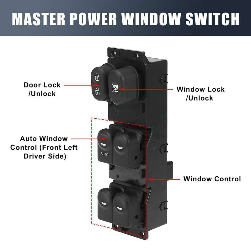 Front Driver Side Power Window Switch for Hyundai Accent 2015-2017
