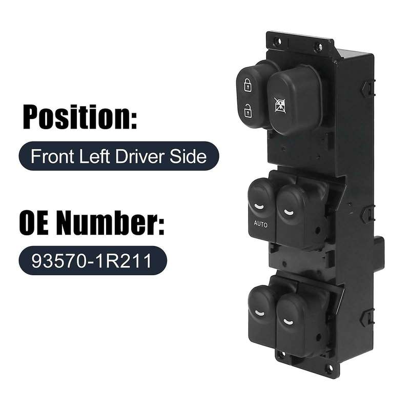 Front Driver Side Power Window Switch for Hyundai Accent 2015-2017