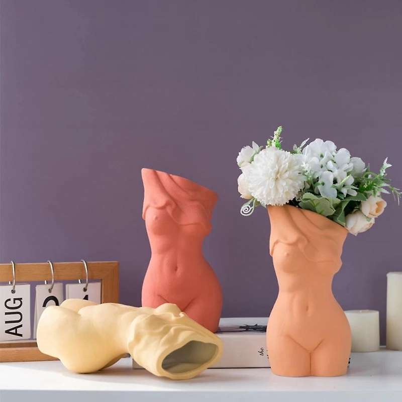 Body Vase Abstract Body Art Personality Ceramic Vase Decoration-b