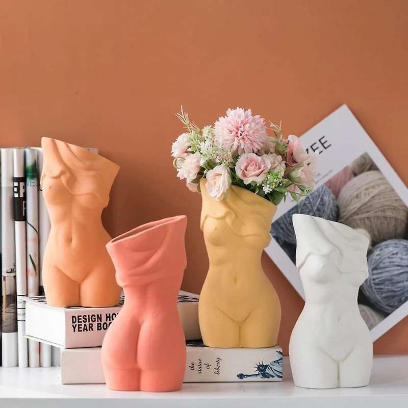 Body Vase Abstract Body Art Personality Ceramic Vase Decoration-b