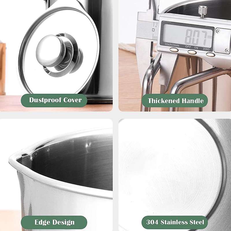 Bacon Grease Container with Strainer,1.8l Stainless Steel Strainer
