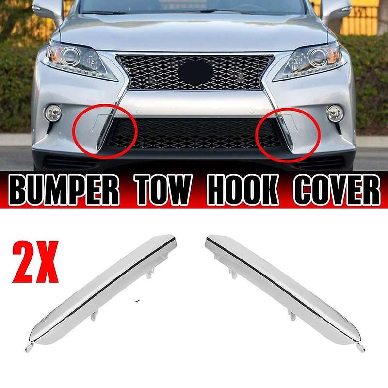 1pair Car Front Bumper Plating Chrome Bumper Lower Trim Strip