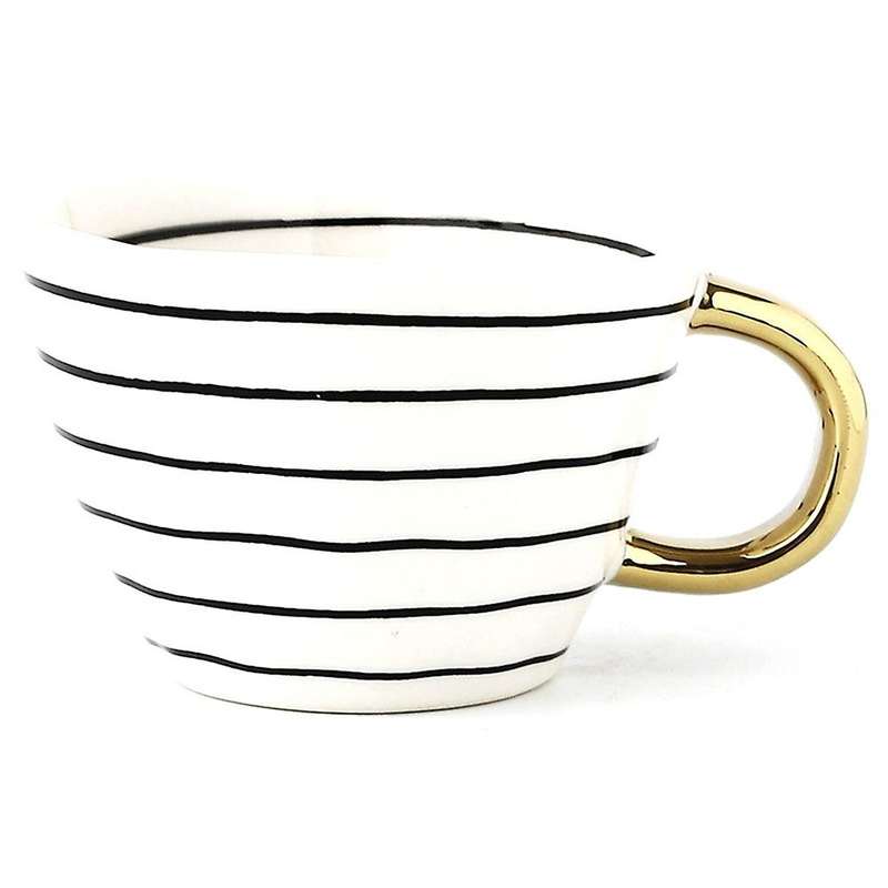 Geometric Ceramic Cup Hand Painted Capacity Irregular Coffee Cup D