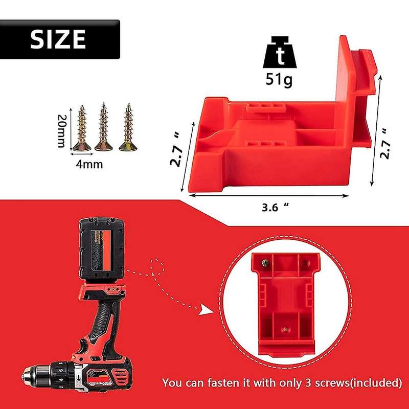 5pcs Tool Mount for Dewalt 18v,20v Drill, Battery Holder C