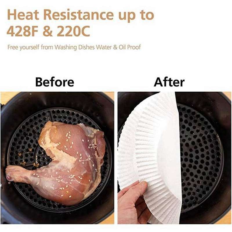 250pcs Air Fryer Liner,non-stick Air Fryer Baking Paper, White
