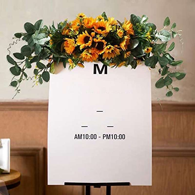 Floral Swag Artificial Flowers Sunflower Wreath Handmade Garland
