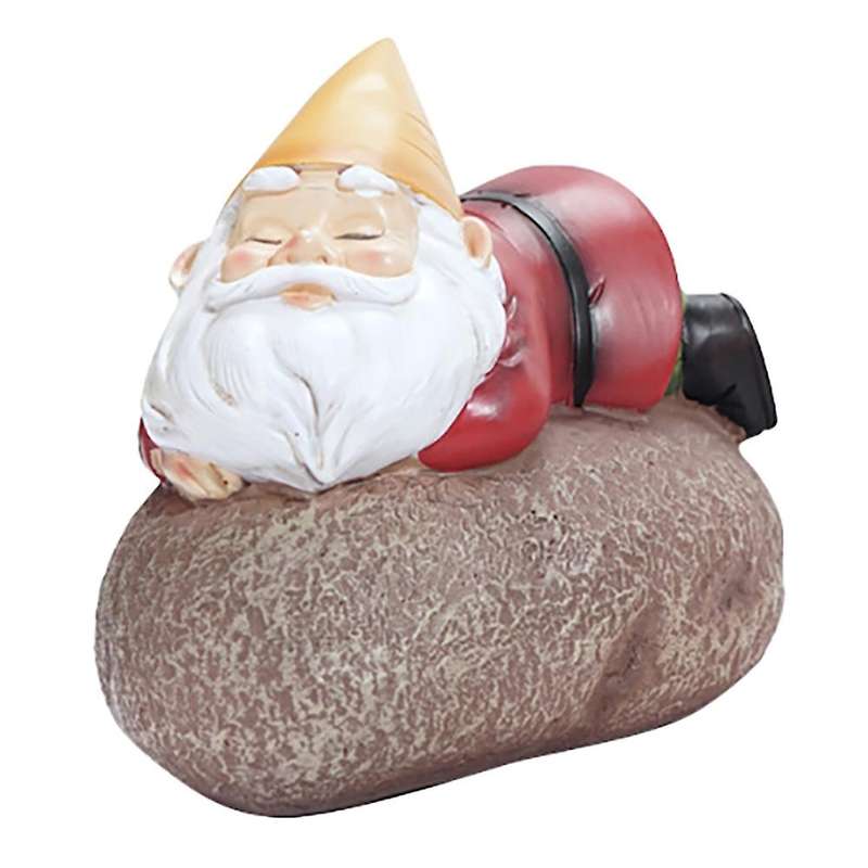 Dwarf Miner Resin Figurines Crafts Outdoor Waterproof Solar Gnome B