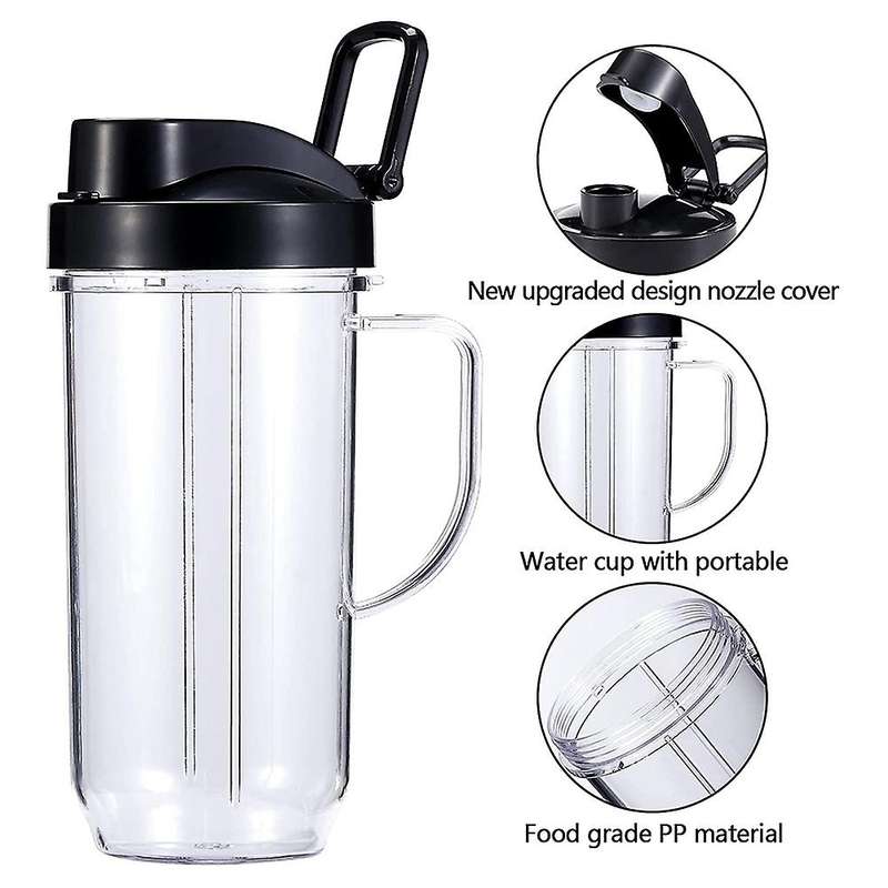 Blender Cups Set 16oz&22oz with Flip-top Lid for Magic Mbr Mb Series