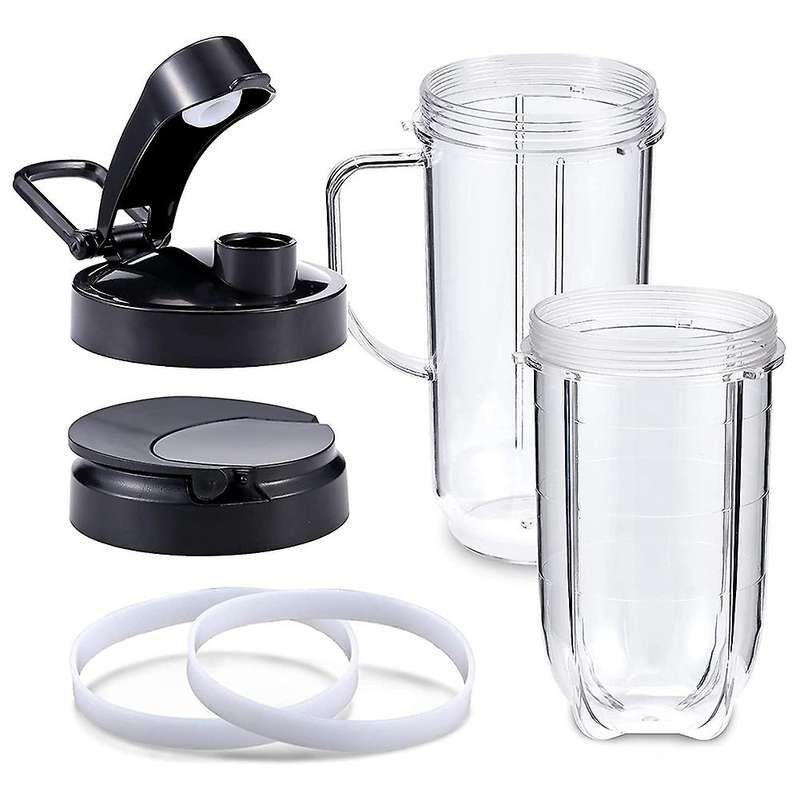 Blender Cups Set 16oz&22oz with Flip-top Lid for Magic Mbr Mb Series