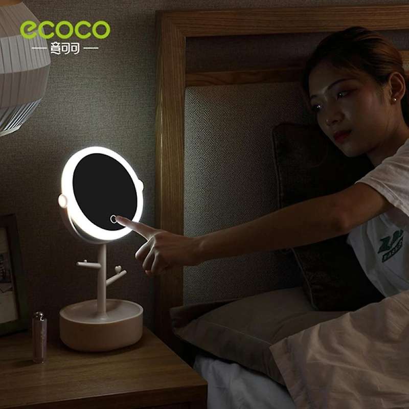 Ecoco Led Makeup Mirror Jewelry Box Desktop Vanity Mirror Hd Large ,1