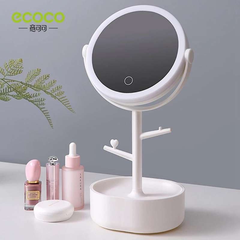 Ecoco Led Makeup Mirror Jewelry Box Desktop Vanity Mirror Hd Large ,1