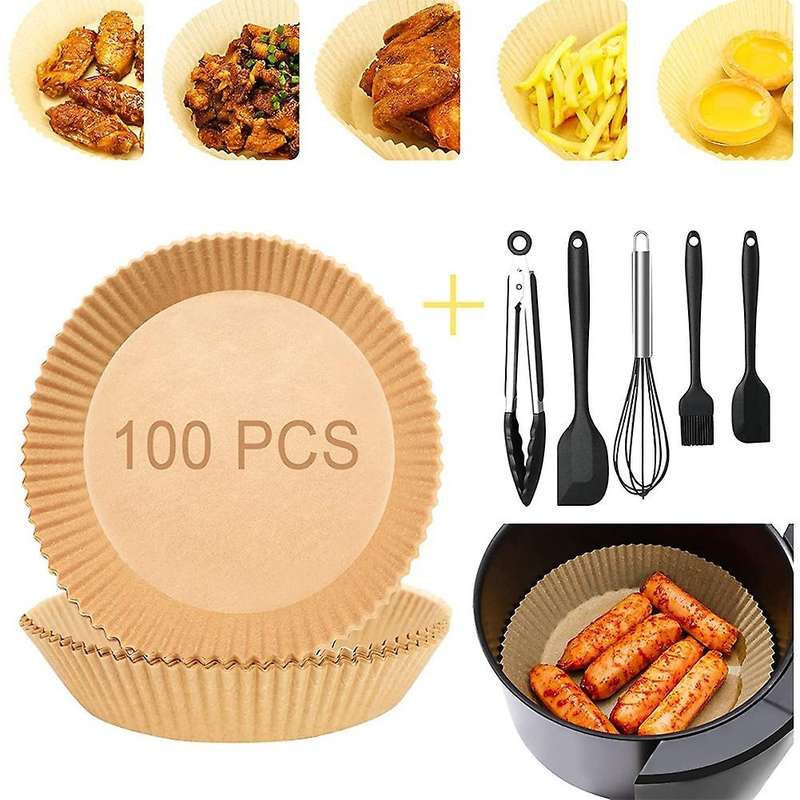 Air Fryer Disposable Paper Liner, 100 Pcs Non-stick , Water-proof